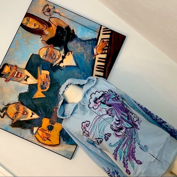 Lucky Brand Hoodie NWT Jacket Embroidered-Detail Zipper-Front L-Sleeve Size Med - Picture 4 of 10